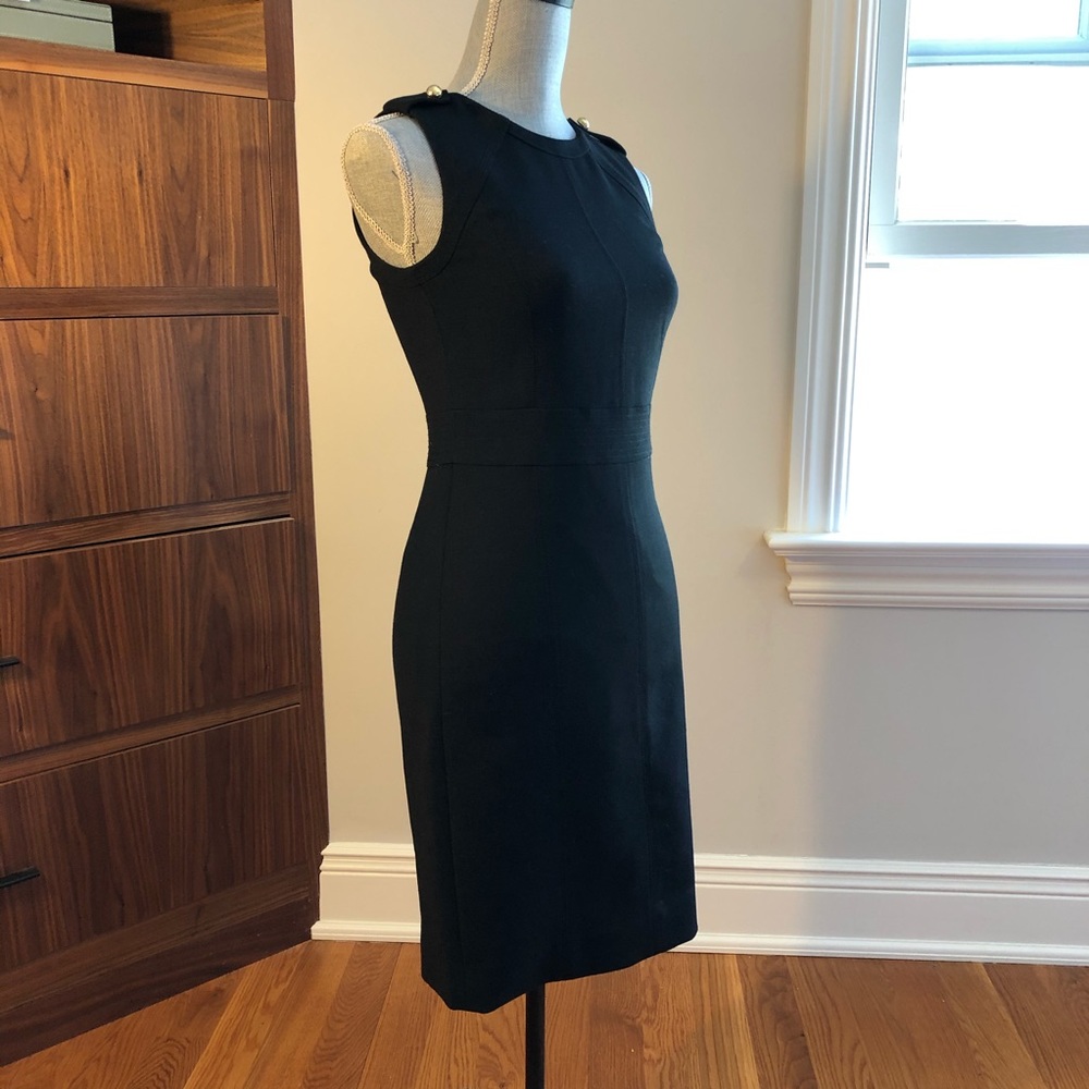 Tory Burch Wool Blend Sleeveless Sheath Dress